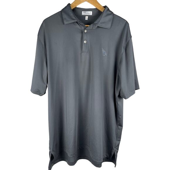 Peter Millar Dark Gray Tour Fit Relaxed‎ Performance Polo Size XL - Picture 4 of 9